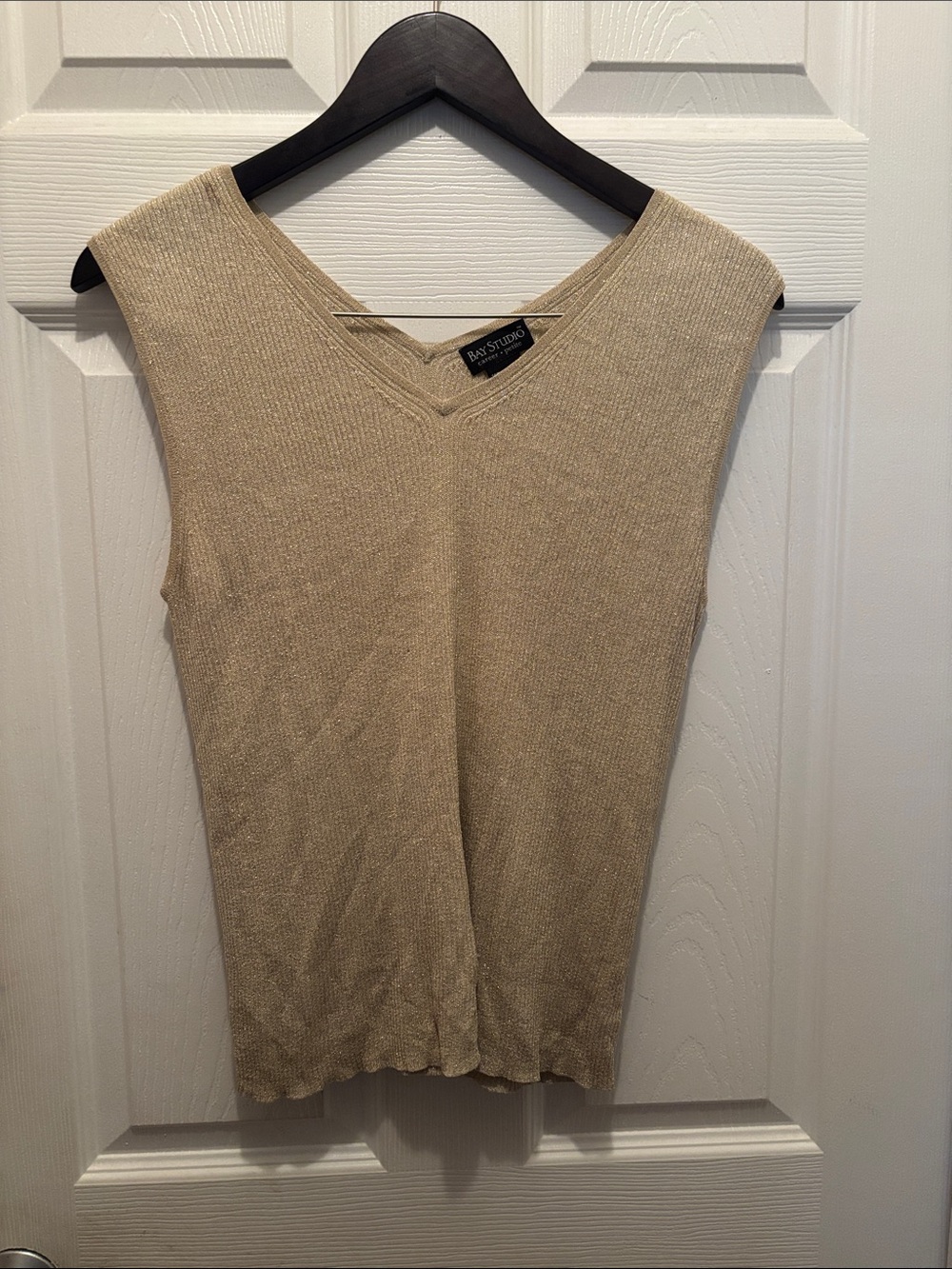 Bay Studio Tan Sleeveless V-Neck Knit Tank